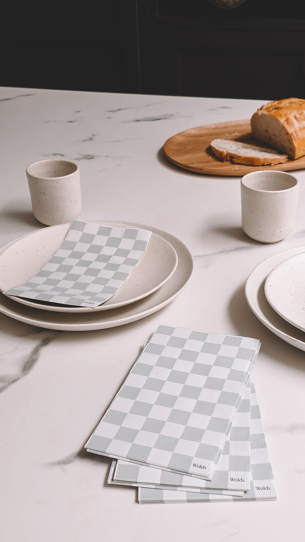 Olive Check Napkin